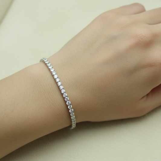 PULSERA TENNIS 5.00 CT BISEL LAB GROWN