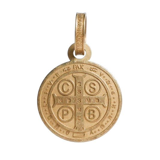 MEDALLA SAN BENITO ORO DELGADA