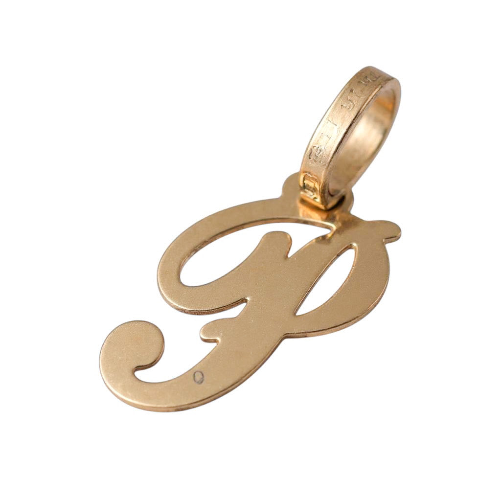 DIJE INICIALES ORO "P" Cursiva