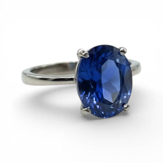 ANILLO FLOR ZAFIRO LAB GROWN