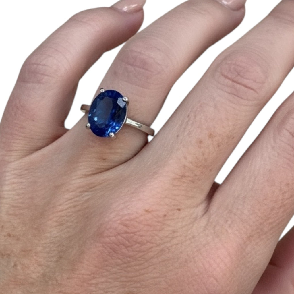 ANILLO FLOR ZAFIRO LAB GROWN