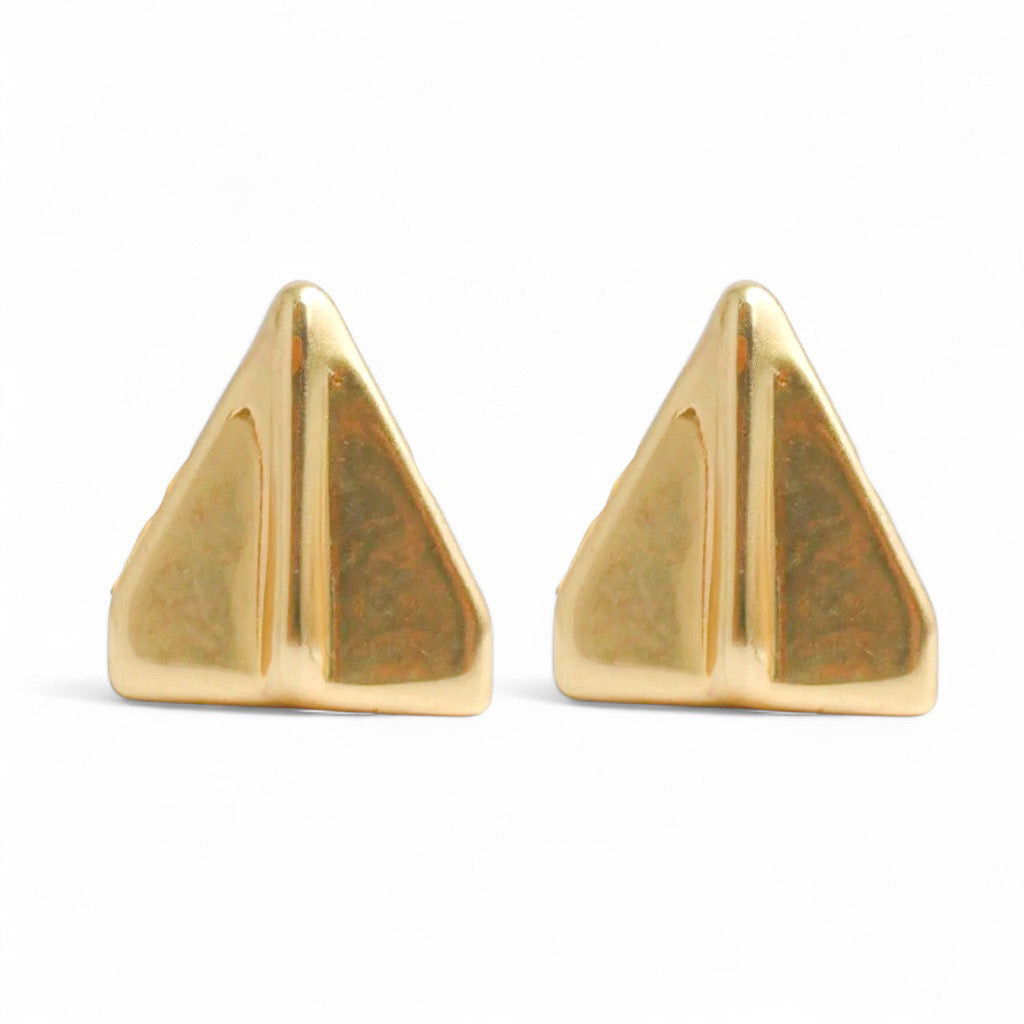 ARETES NIÑAS AVION PAPEL ORO