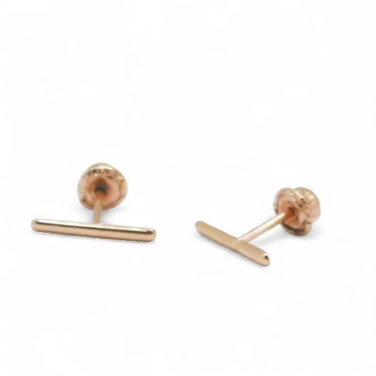 ARETES NIÑAS BARRA ORO