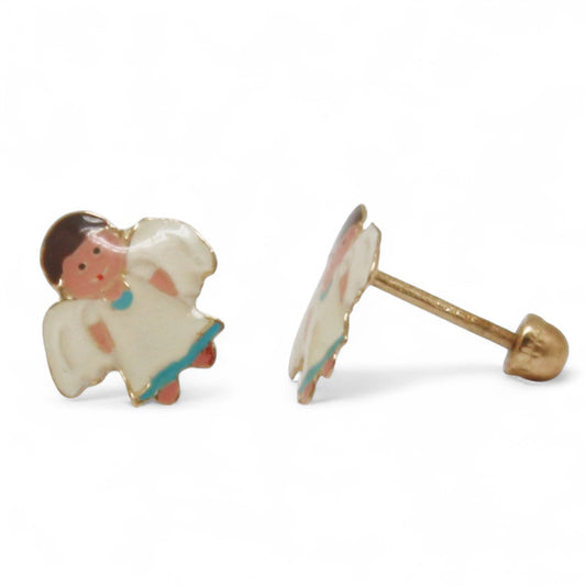 ARETES NIÑAS ESMALTE ANGEL