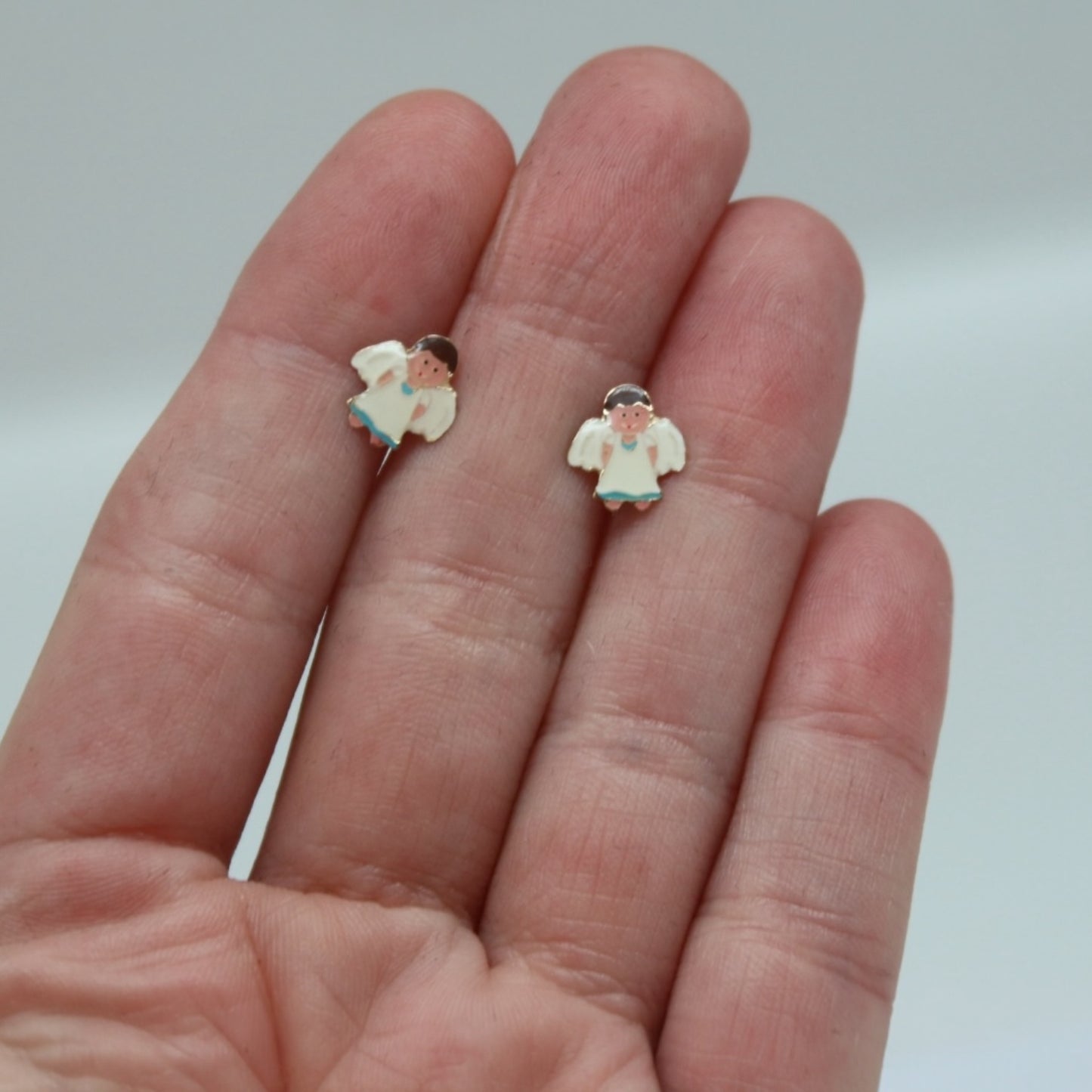 ARETES NIÑAS ESMALTE ANGEL