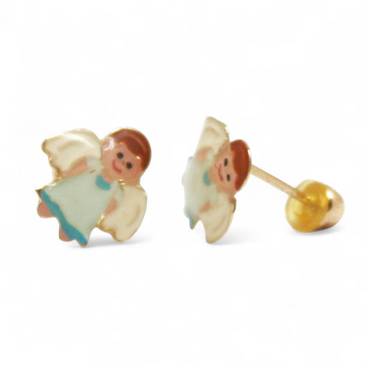 ARETES NIÑAS ESMALTE ANGEL