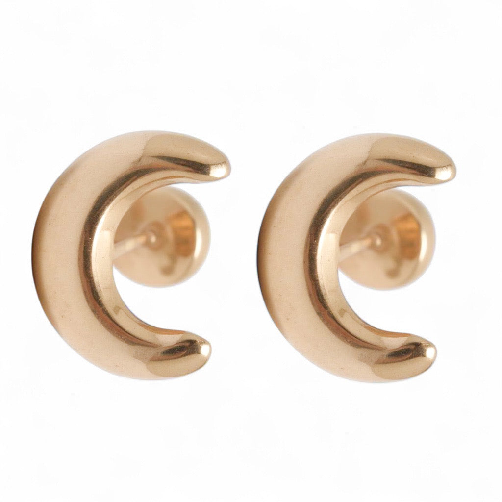 ARETES NIÑAS LUNA ORO
