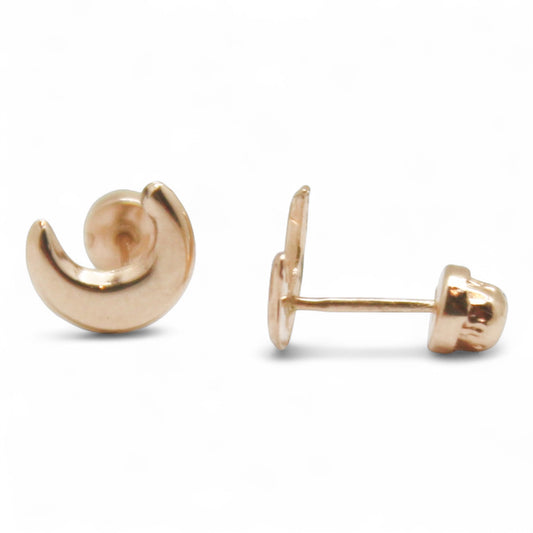 ARETES NIÑAS LUNA ORO