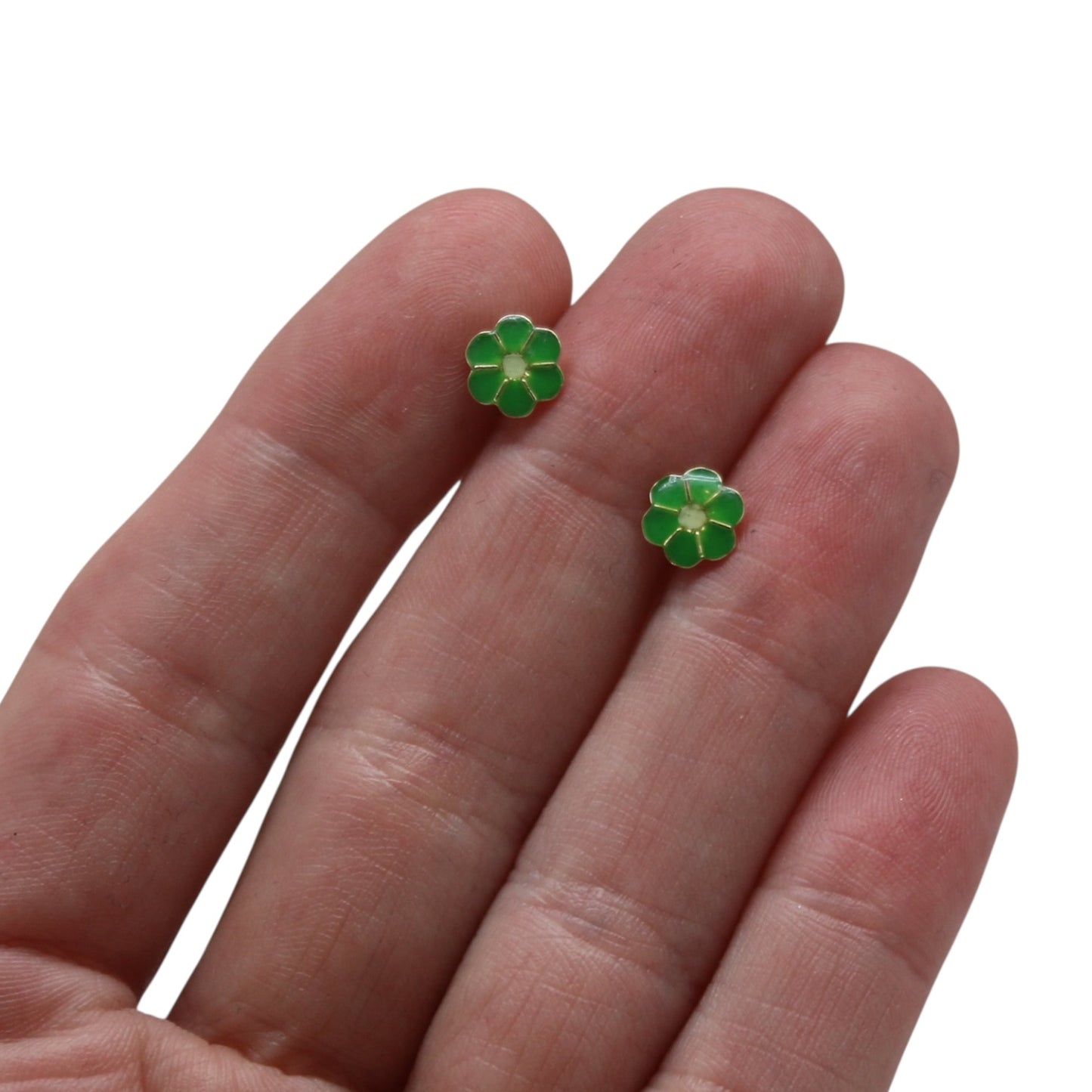 ARETES NIÑAS ESMALTE FLOR