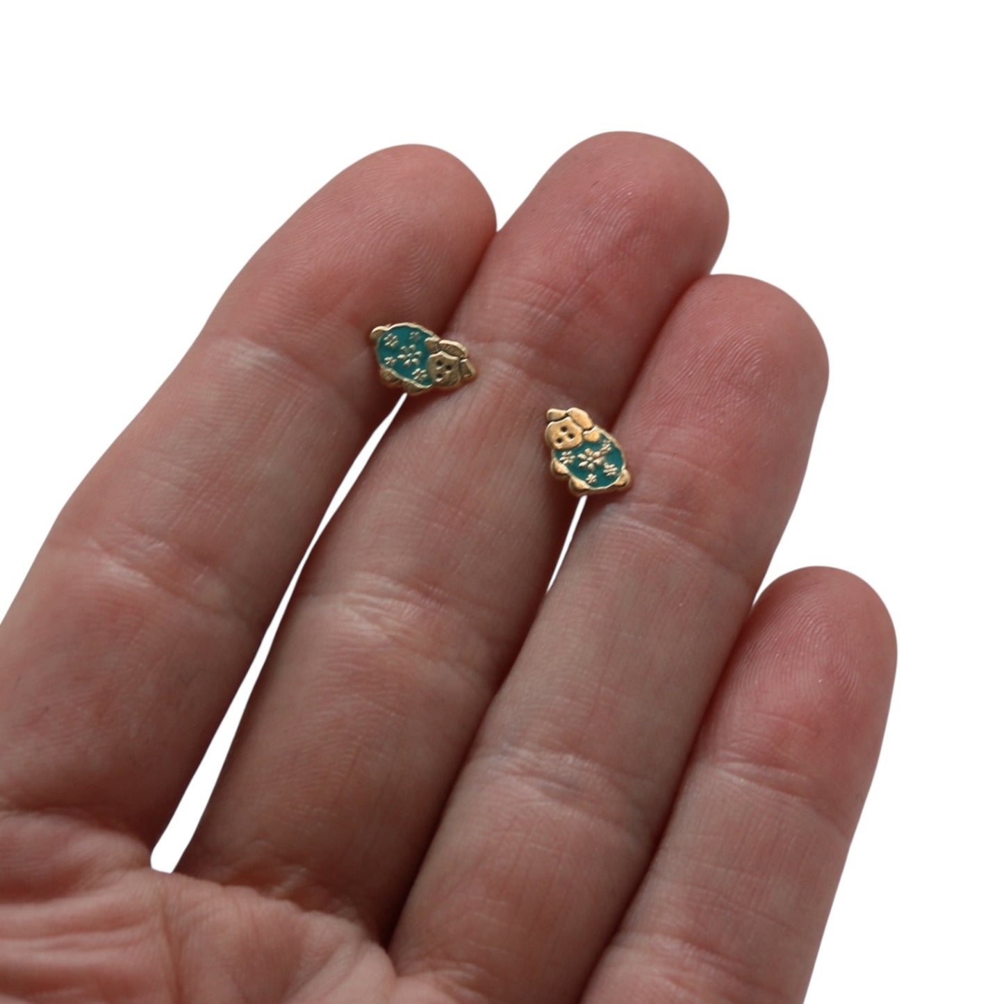 ARETES NIÑAS ESMALTE OBEJA