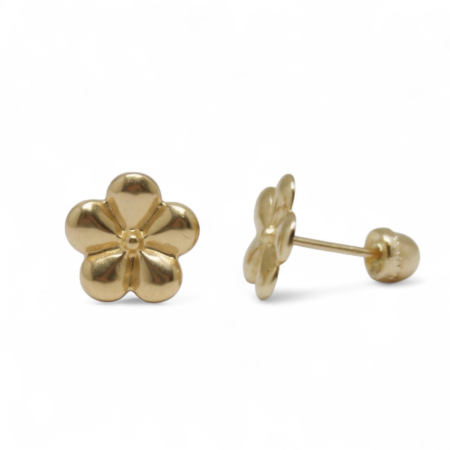 ARETES NIÑAS FLOR ORO
