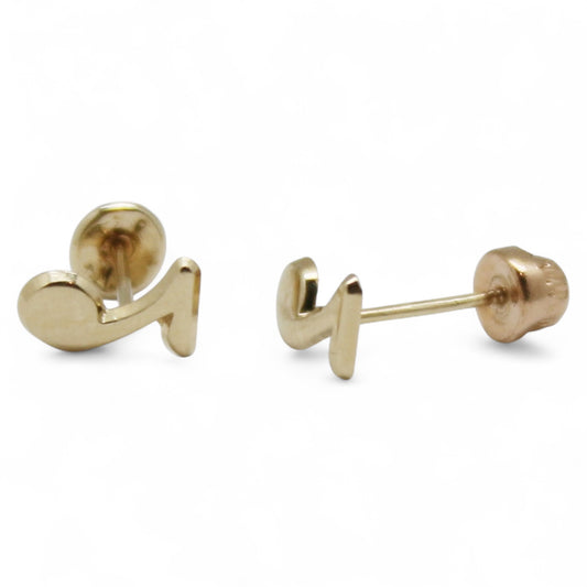 ARETES NIÑAS MÚSICA ORO