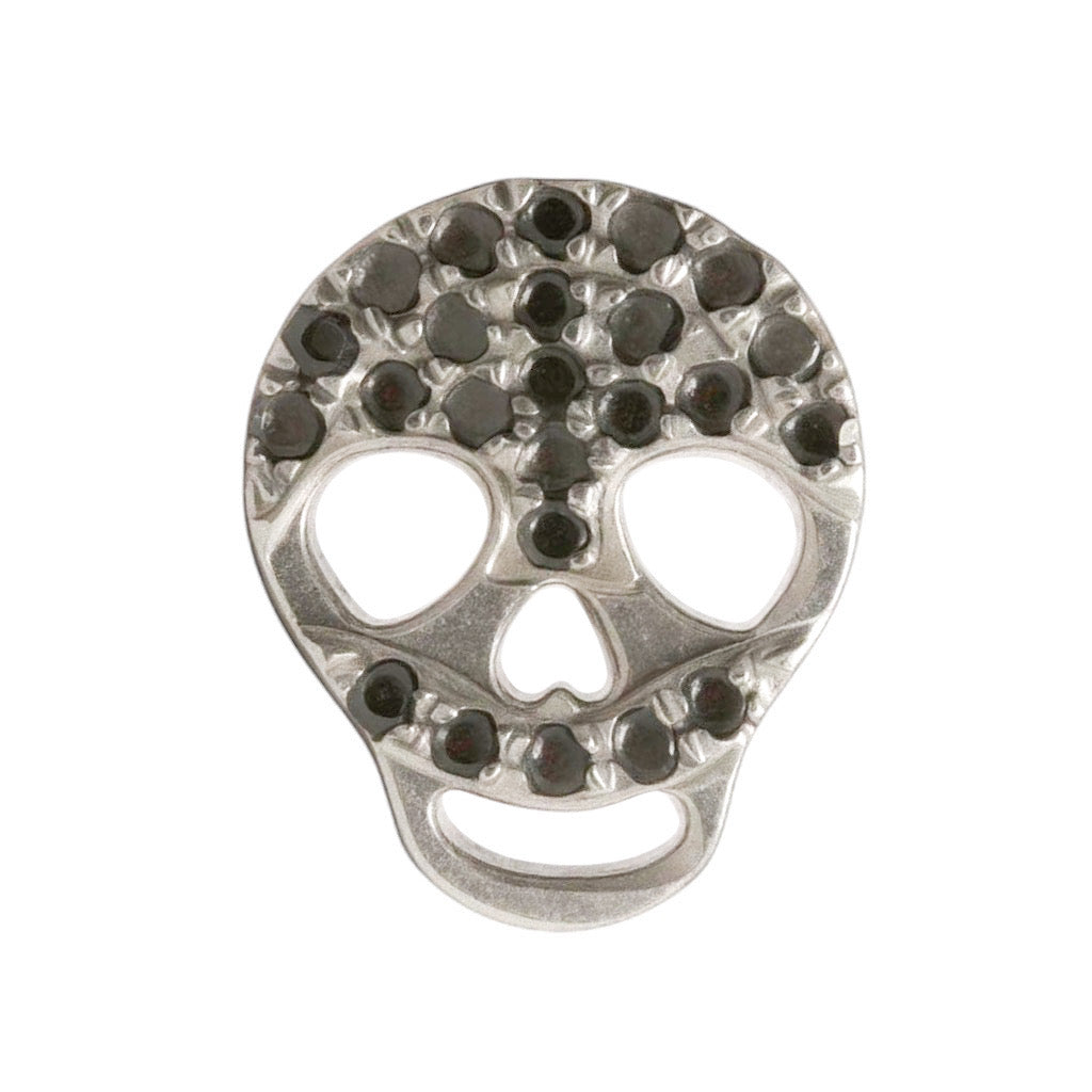 PIERCING CALACA DIAMANTES NEGROS