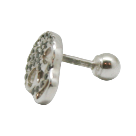 PIERCING CALACA DIAMANTES NEGROS