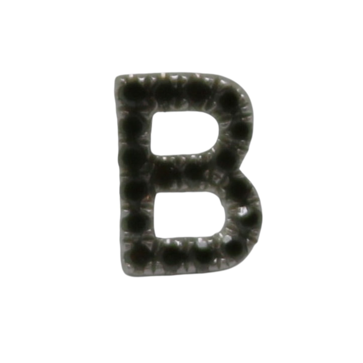 PIERCING INICAL "B" DIAMANTES NEGROS