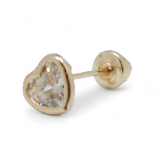 PIERCING CORAZON CIRCONIA ORO
