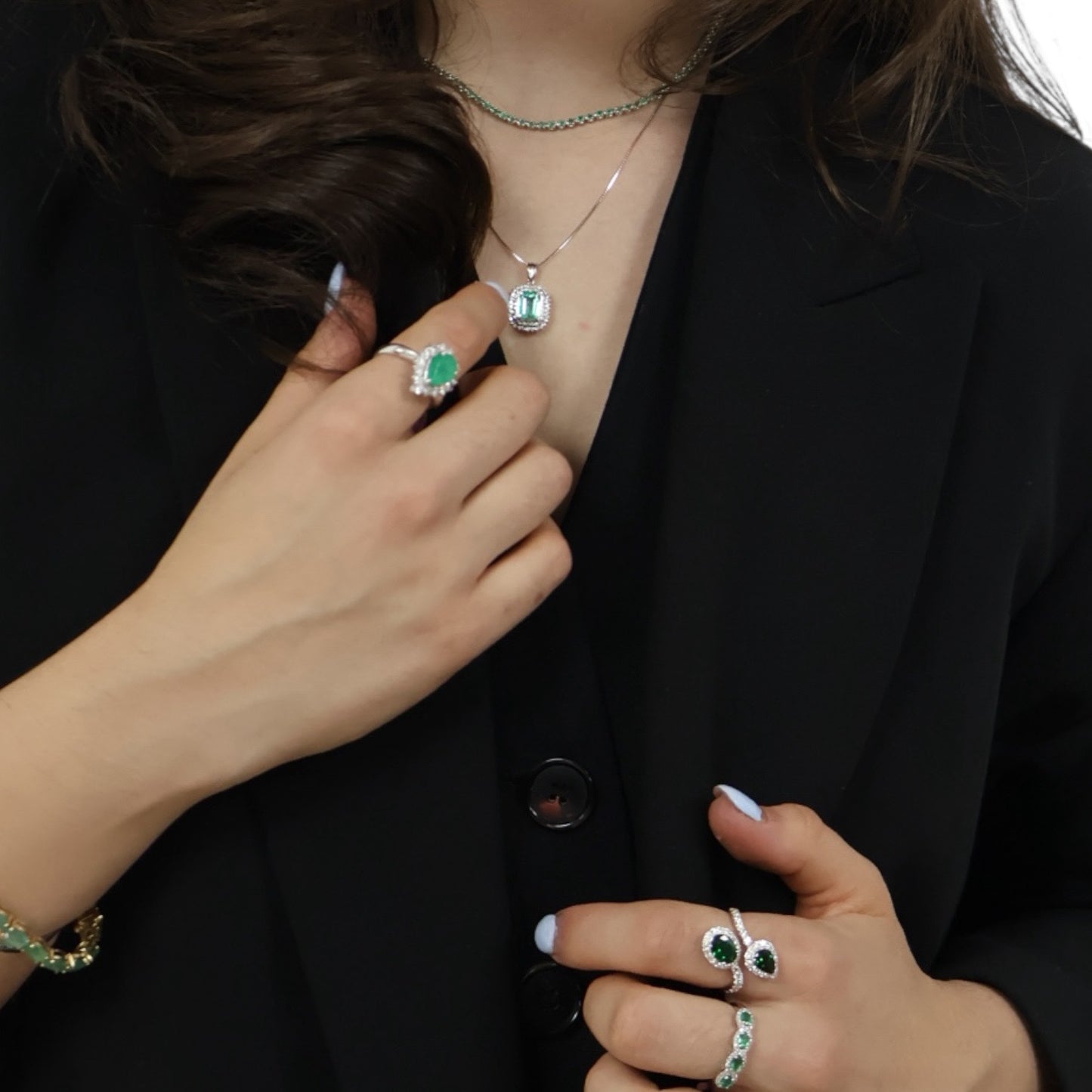 ANILLO ESMERALDA GOTA