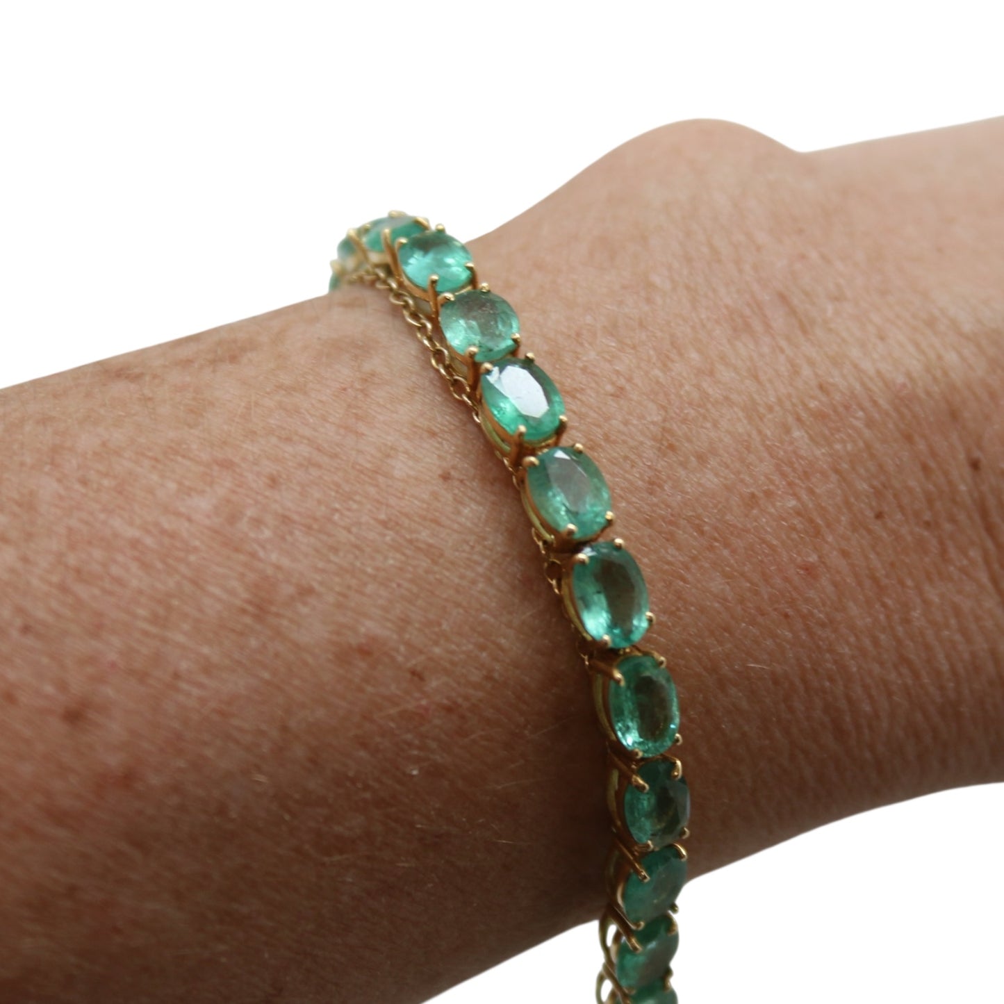PULSERA ESMERALDA OVAL