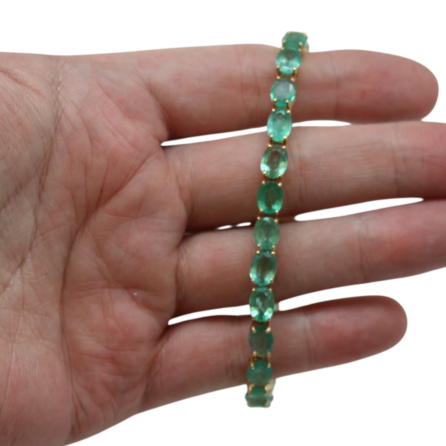 PULSERA ESMERALDA OVAL
