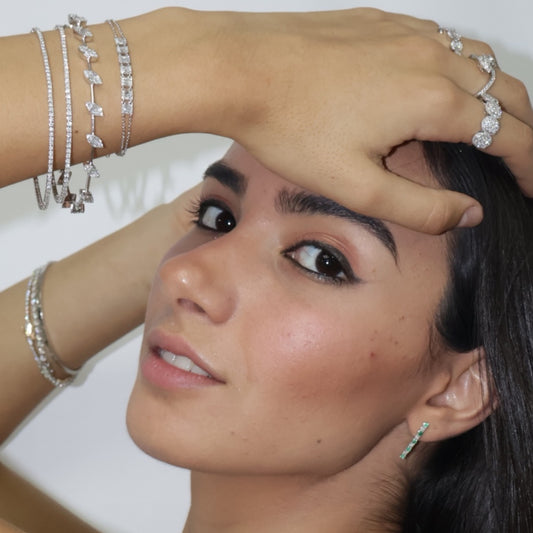 PULSERA HOJAS DIAMANTES