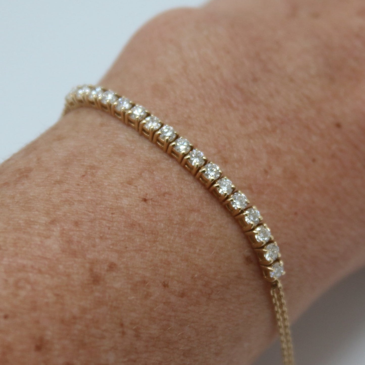 PULSERA TENNIS 1.5 QTES DIAMANTES CON CADENA