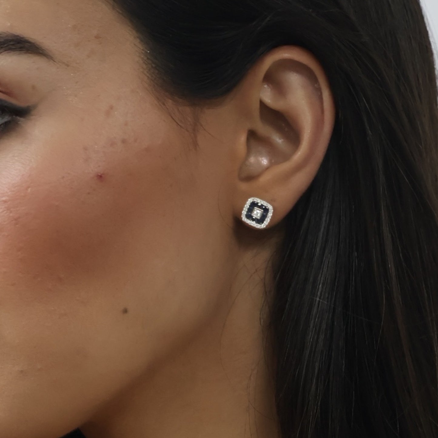 ARETES CUADRADOS ZAFIRO