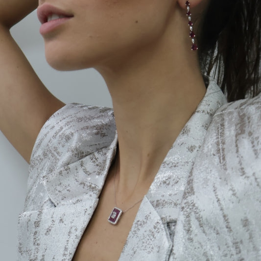 COLLAR RECTANGULO RUBI