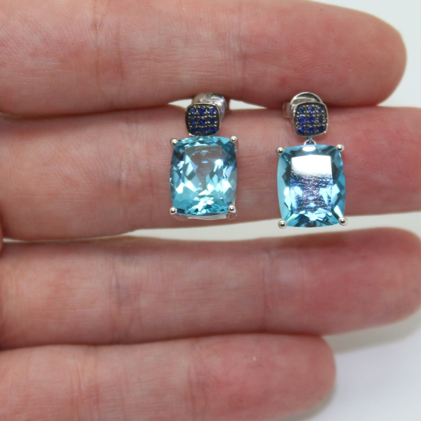 ARETES TOPACIO Y ZAFIRO