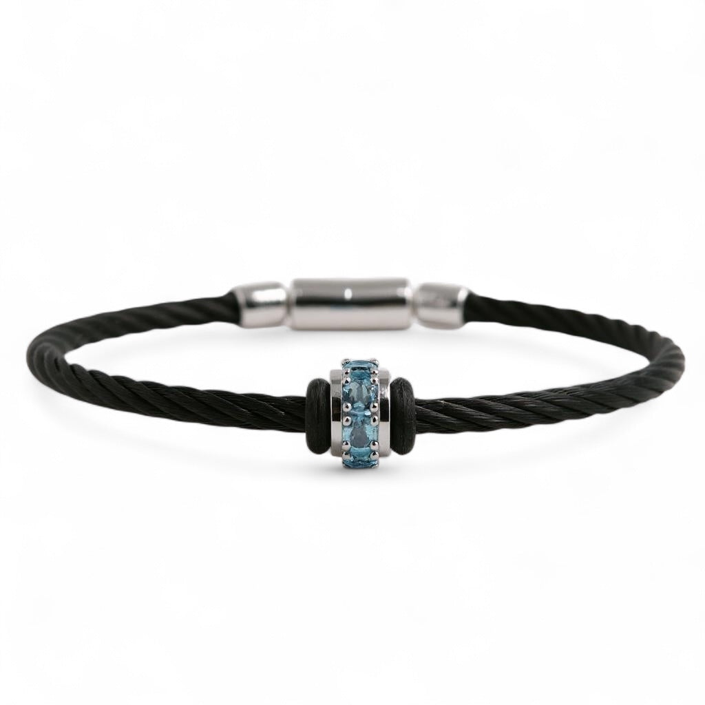 PULSERA ACERO REDONDEL TOPACIO