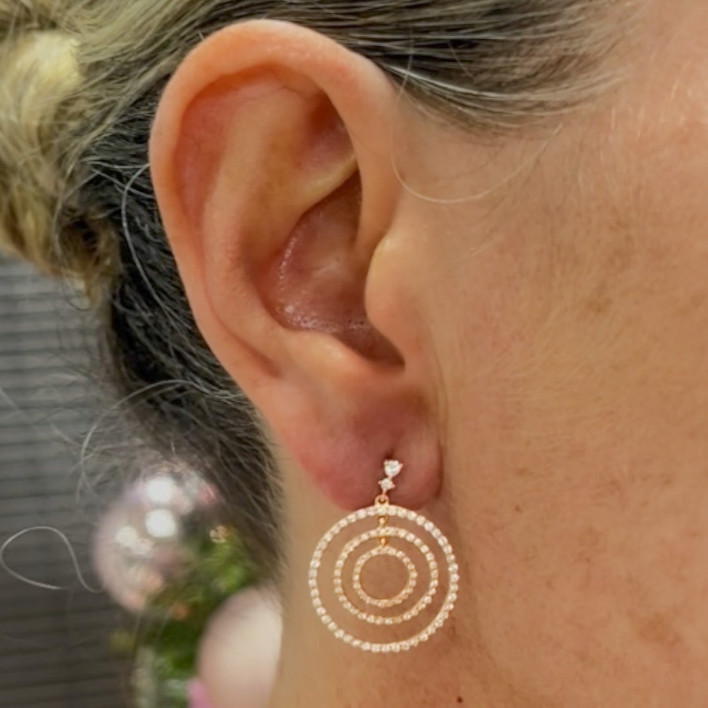 ARETES LARGOS CIRCULOS Y DIAMANTES