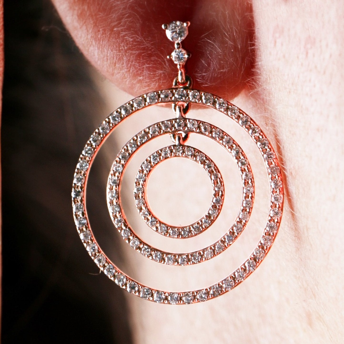 ARETES LARGOS CIRCULOS Y DIAMANTES