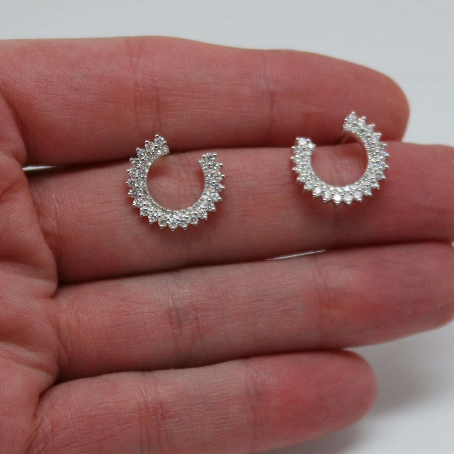 ARETES HOJA DIAMANTES