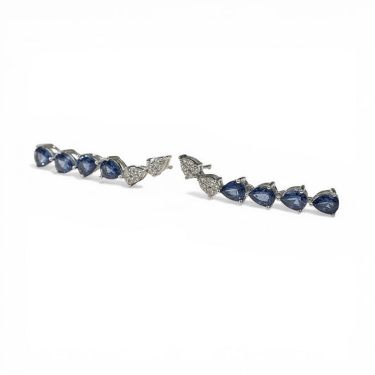 ARETES LARGOS ZAFIRO