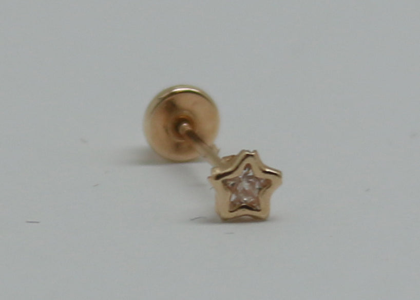 PIERCING ESTRELLA CIRCONIA ORO