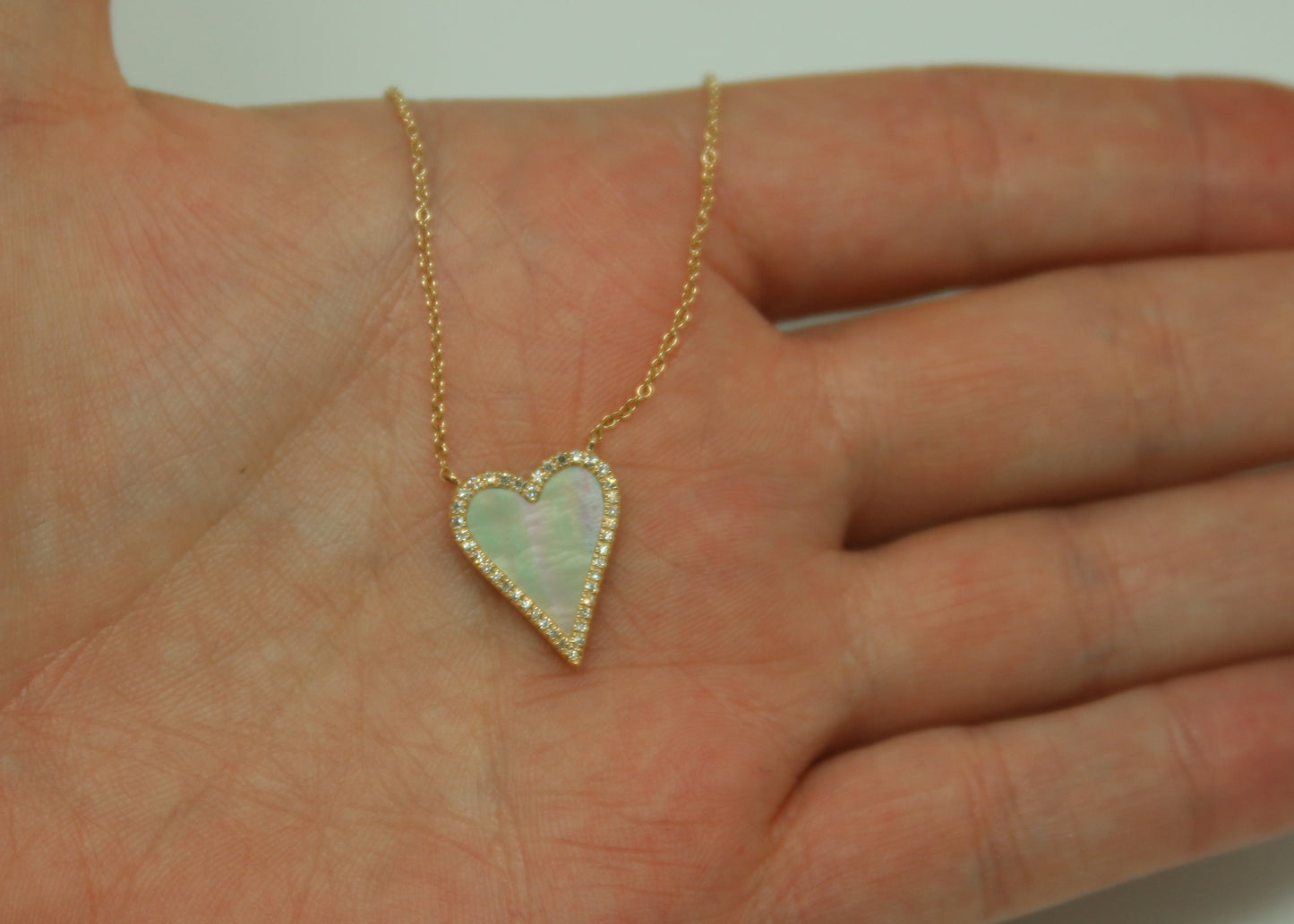 COLLAR CORAZON MADRE PERLA