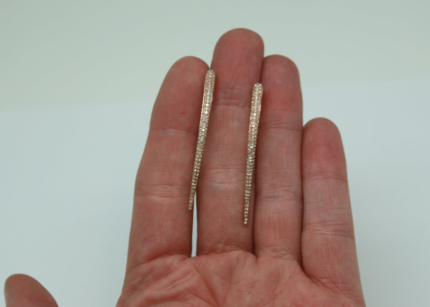 ARETES LARGOS DIAMANTES
