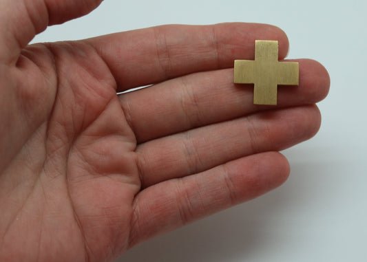 CRUZ LATINA ORO AMARILLO MACIZA