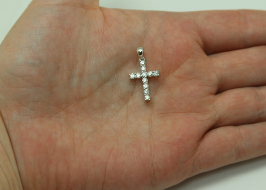 CRUZ ORO BLANCO DIAMANTES