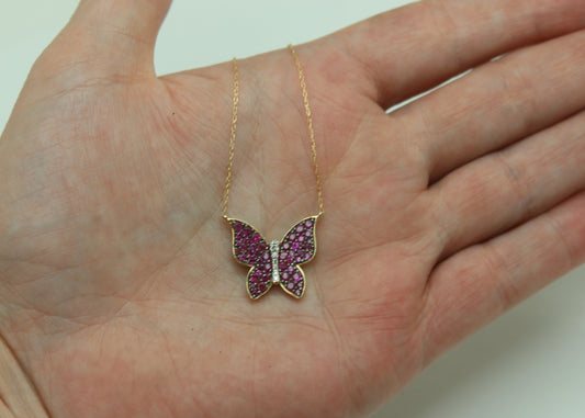 COLLAR MARIPOSA RUBI