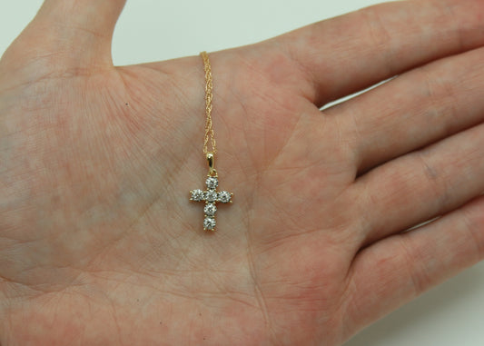 CRUZ ORO AMARILLO DIAMANTES