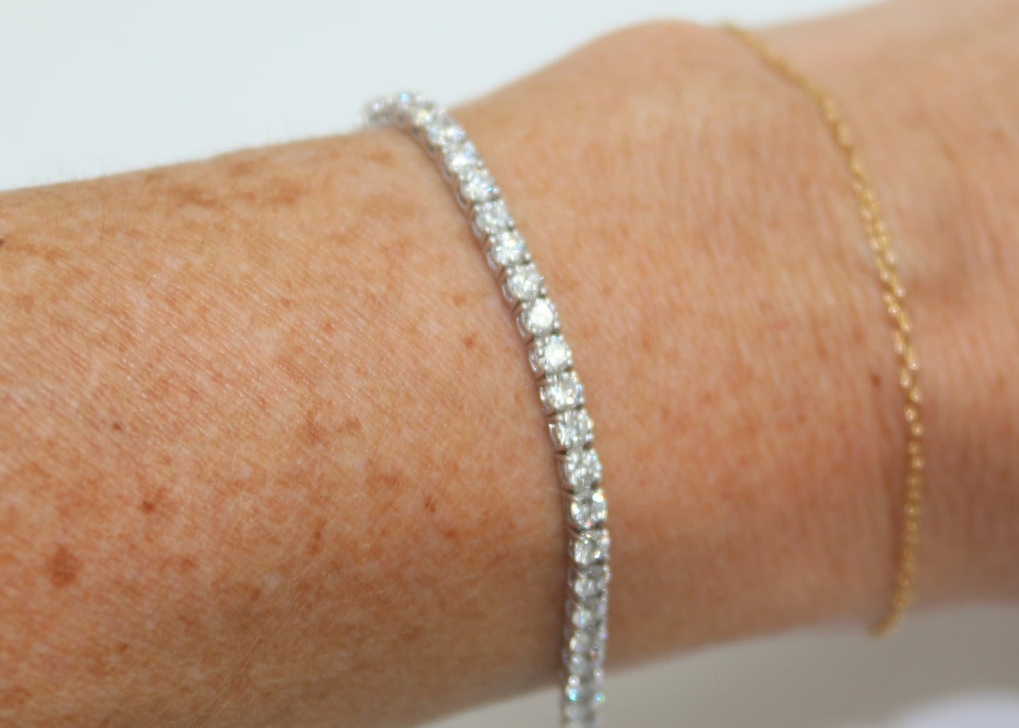 PULSERA TENNIS 5.00 CT BISEL LAB GROWN