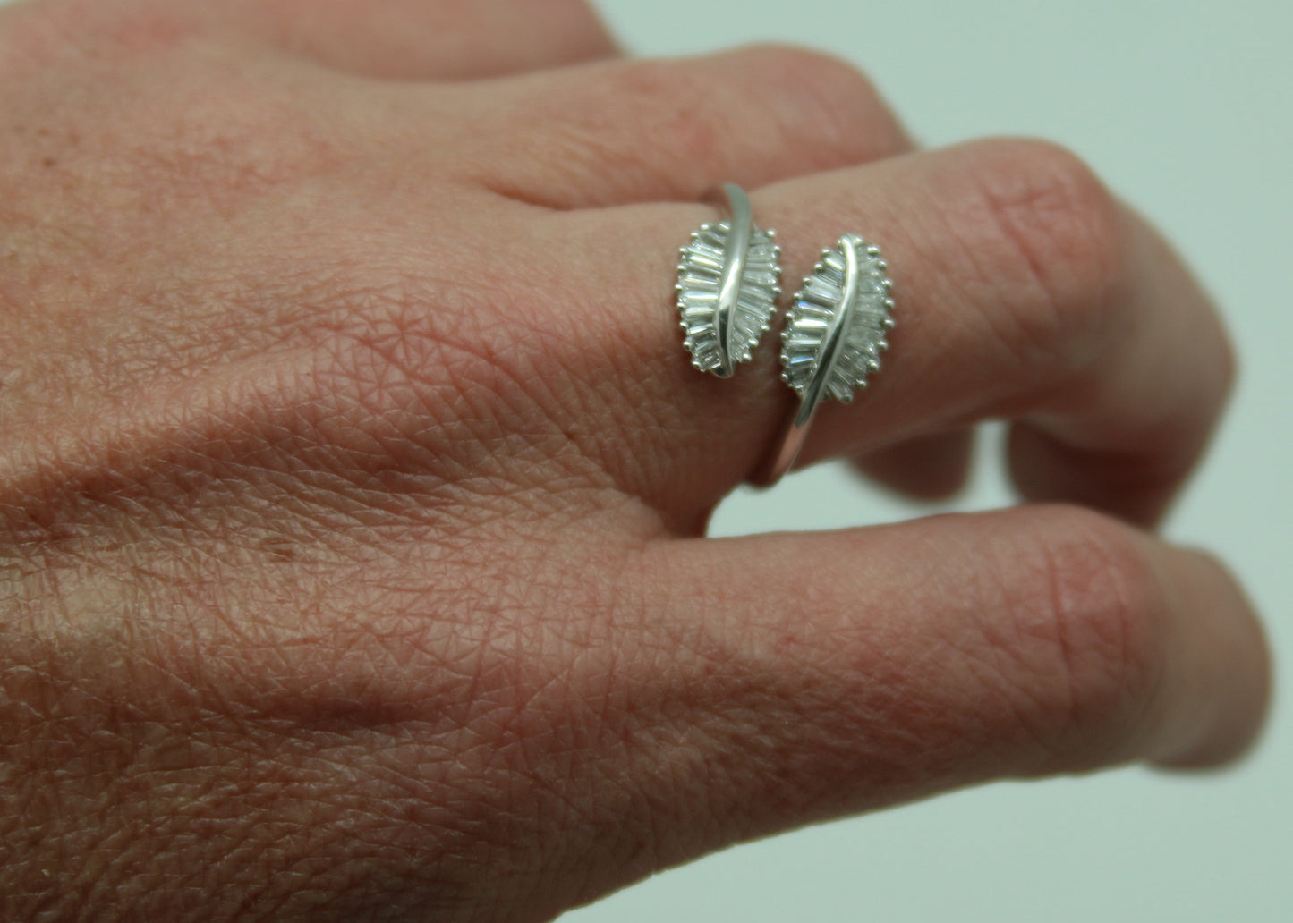 ANILLO HOJAS BAGUETTES
