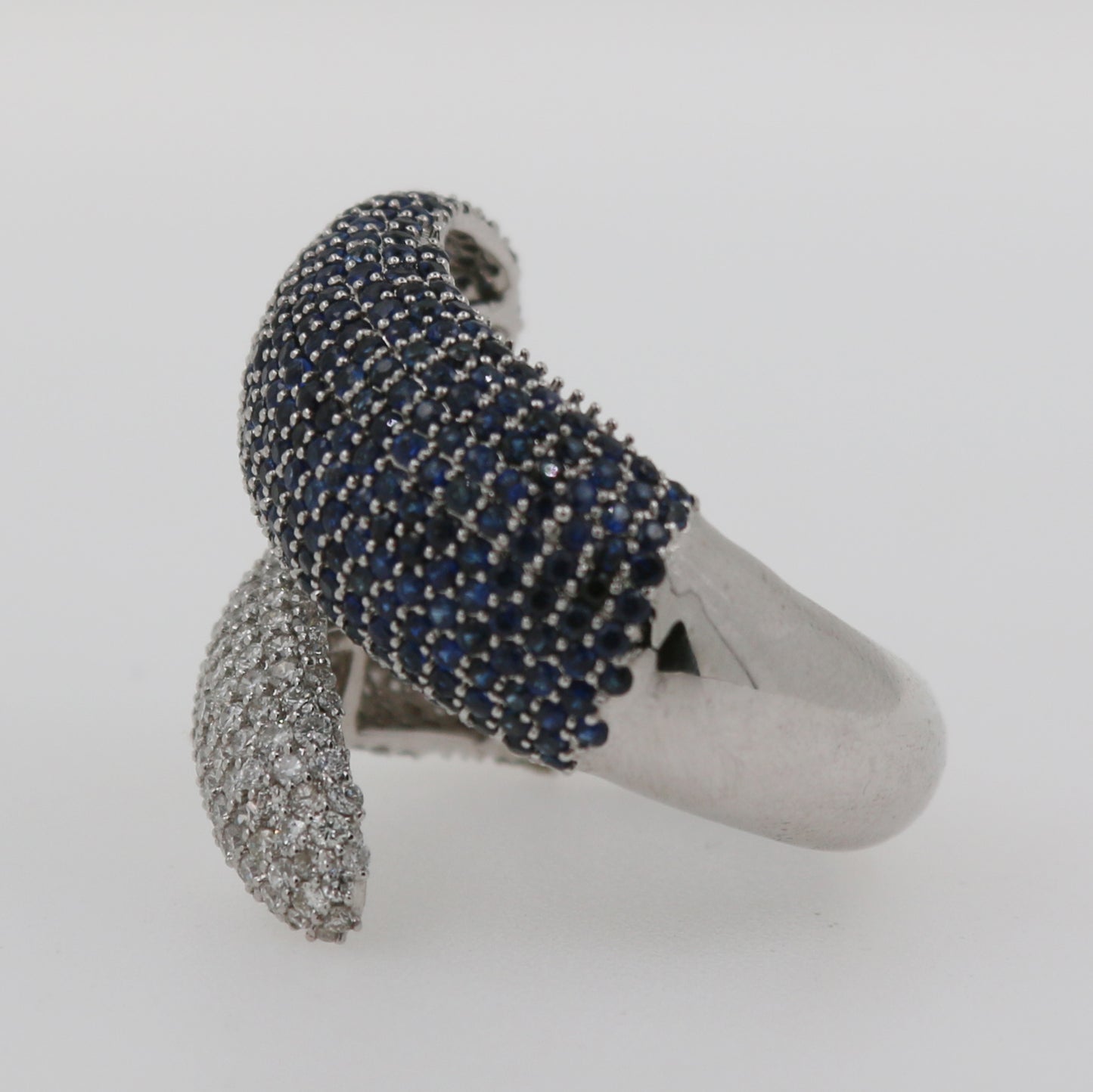 ANILLO DOBLE ZAFIRO PAVE