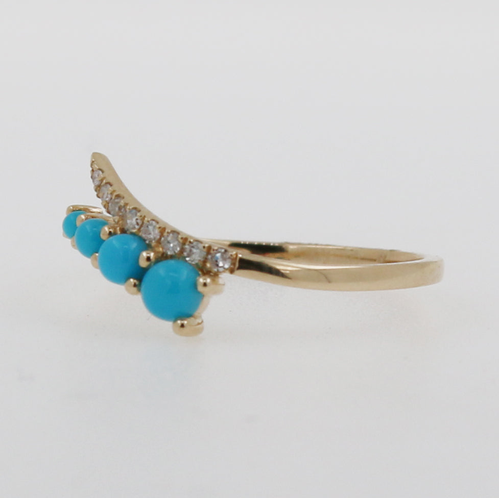 ANILLO TURQUESA Y DIAMANTES