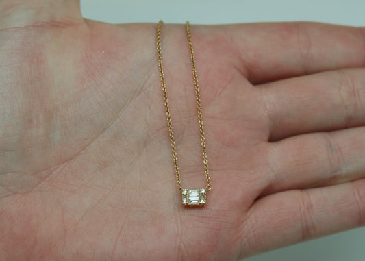 COLLAR RECTANGULO BAGUETTES