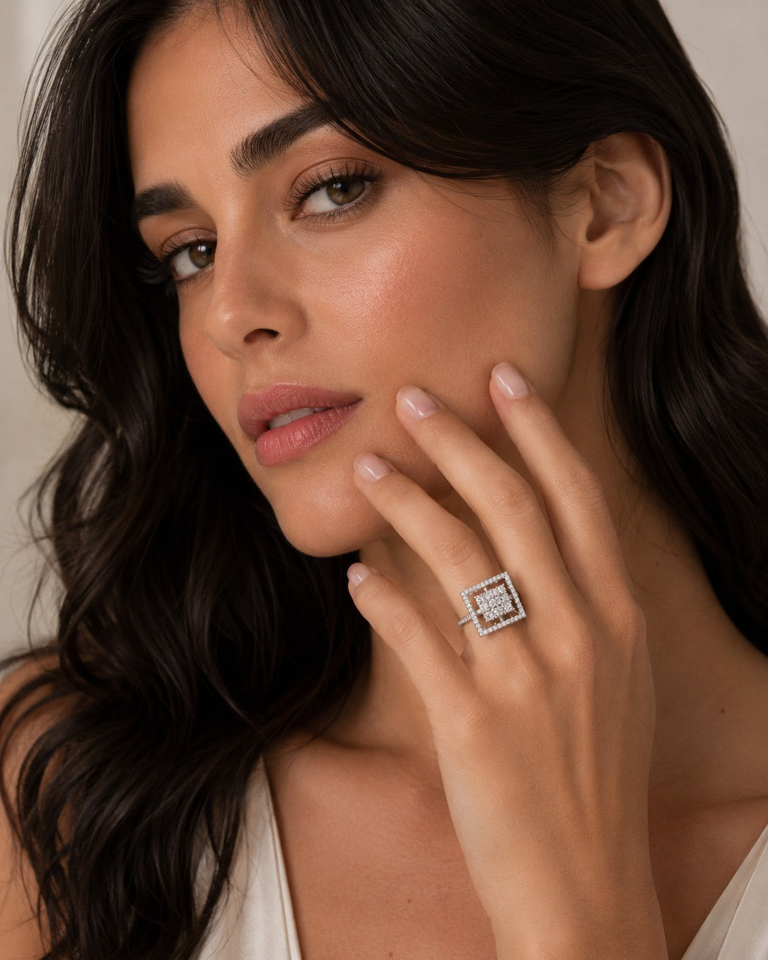 ANILLO CUADRADO DIAMANTES