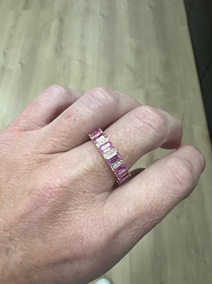 ANILLO ZAFIROS ROSAS