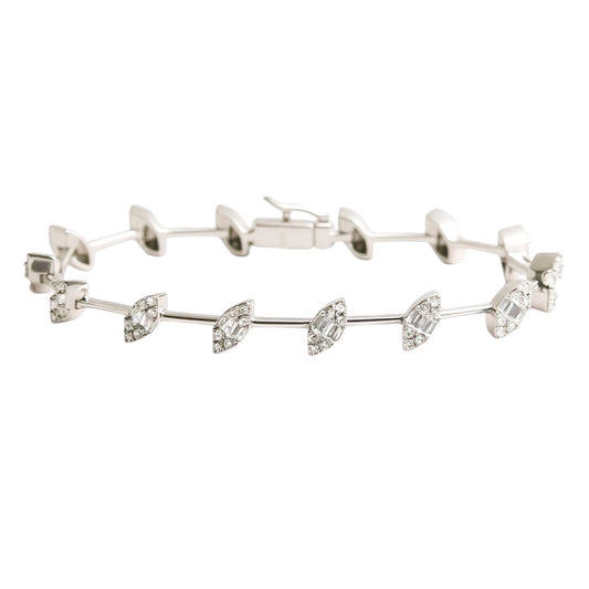 PULSERA HOJAS DIAMANTES
