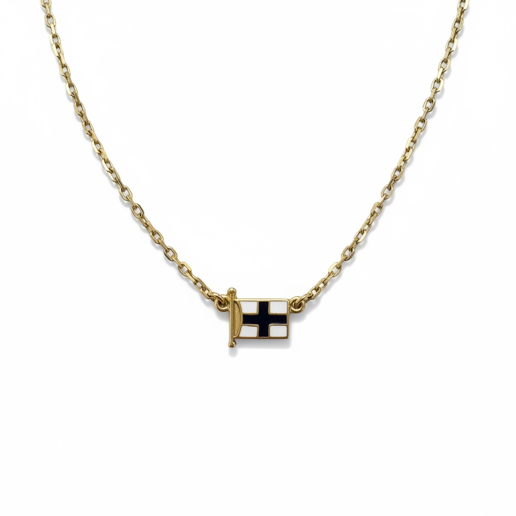 COLLAR BANDERA NÁUTICA ESMALTE