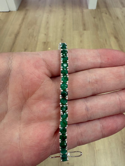 PULSERA PLATA ESMERALDA
